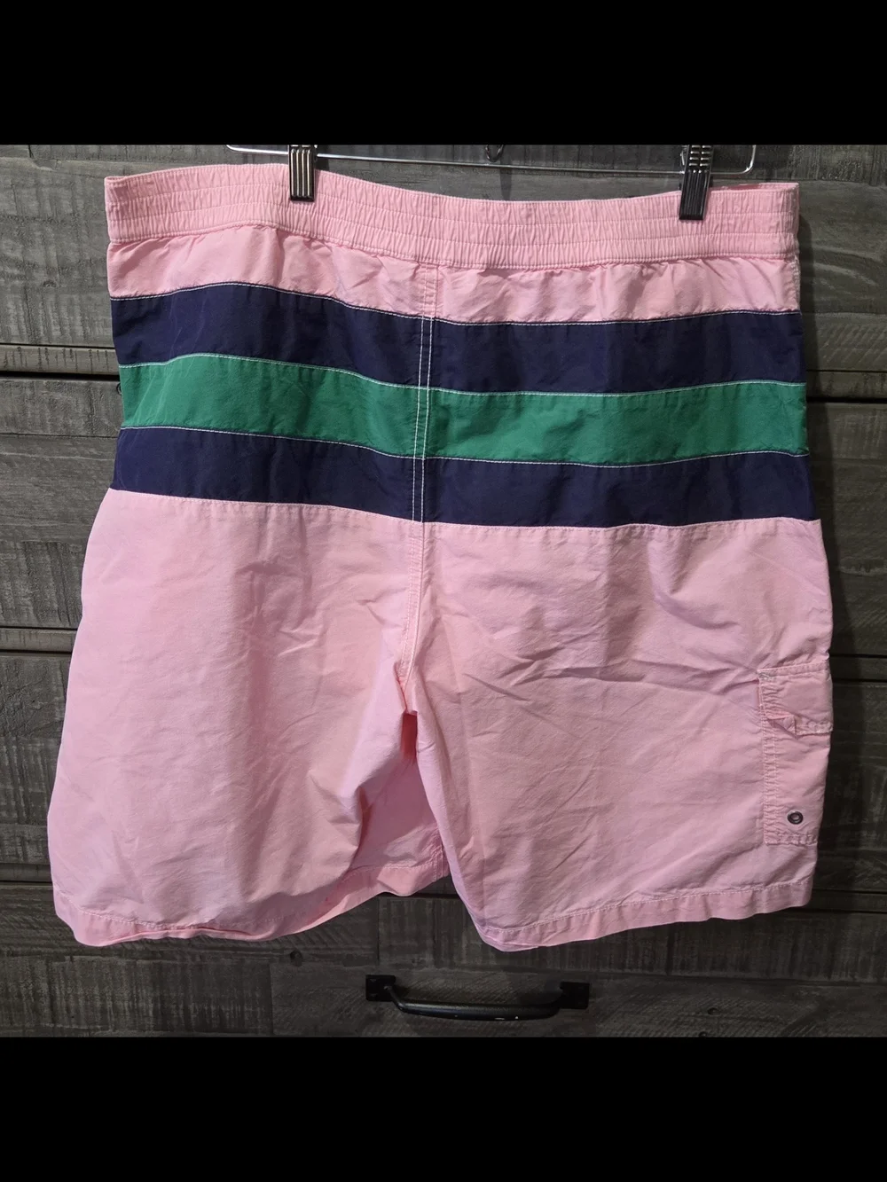 Polo Ralph Lauren Men's XL Pink Crest Swim Trunks Board Shorts Color Block Mesh